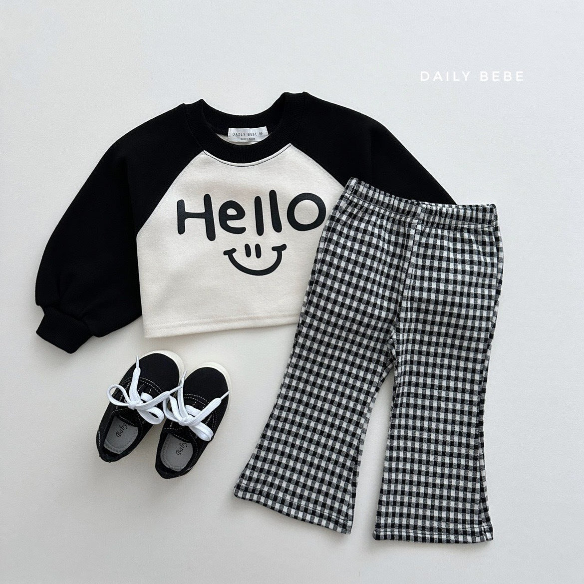 Wholesale Cotton Children's Plaid Flared Pants